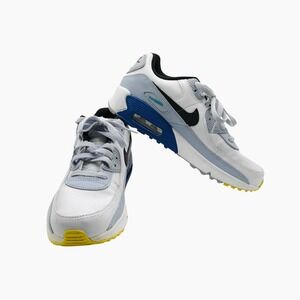 Nike Air Max 90 Kids Sneakers White‎ Gray Blue Athletic Shoes